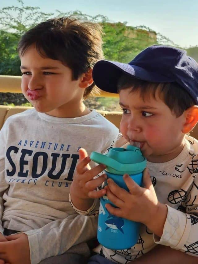 Kareena Kapoor Son Taimur and Jeh go for Animal Safari